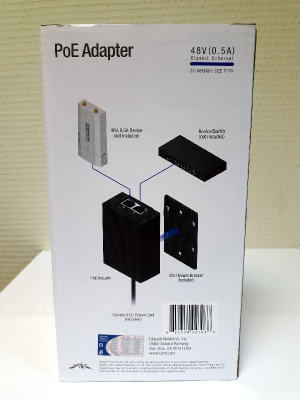 آداپتور POE یوبیکیوتی 48 ولت 0.50 آمپر مدل Ubiquiti POE-48-24W-G ...